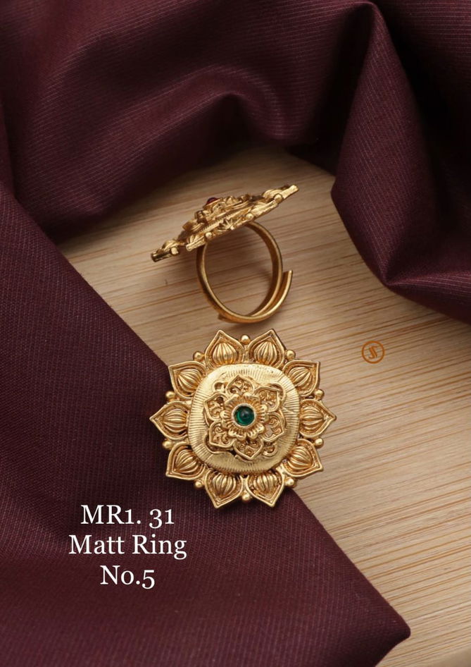 MR1 Designer Rajawadi Matt Rings Wholesalers In Delhi
